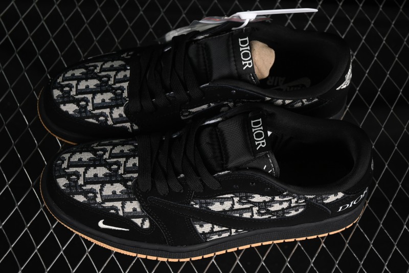 Nike Travis Scott x Fragment Design x Air Jordan 1 Low OG SP AJ1 Collaboration Sneakers - XS2024-069