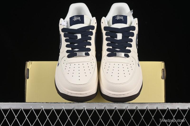 Nike Air Force 1 '07 Low Stussy Collaboration Cartoon Swoosh Casual Sneakers - ZH2598-309