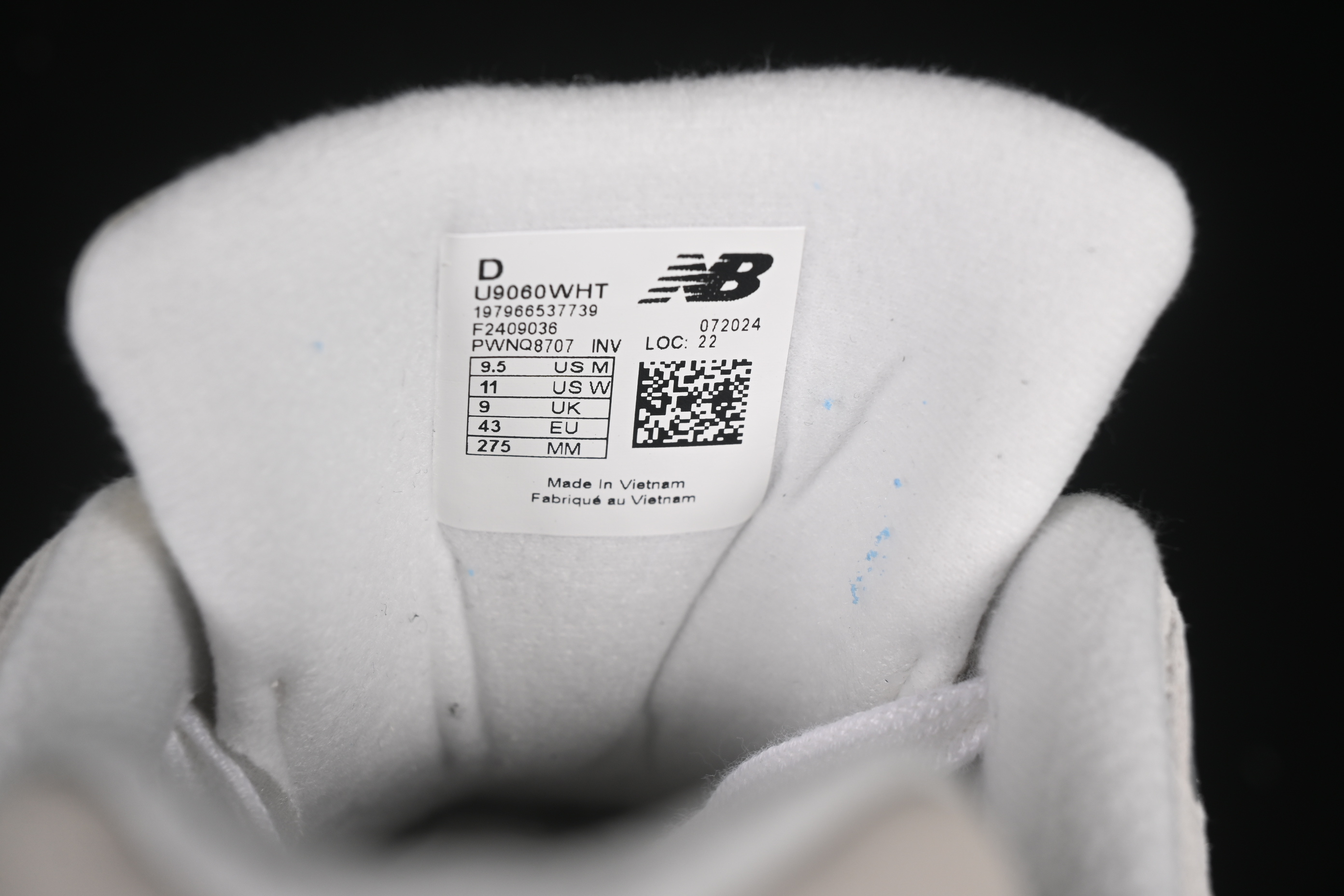 New Balance Joe Freshgoods x New Balance 9060 Retro Running Shoes with ABZORB Cushioning - U9060WHT