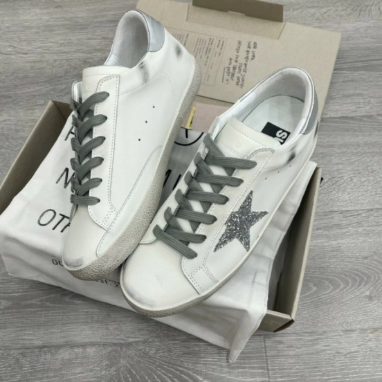 2025 Men GGDB White Grey Leather Sneakers SUPER STAR