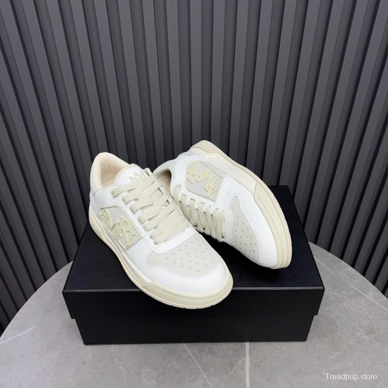 2025 Unisex Amiri White Leather Sneakers MJ00360