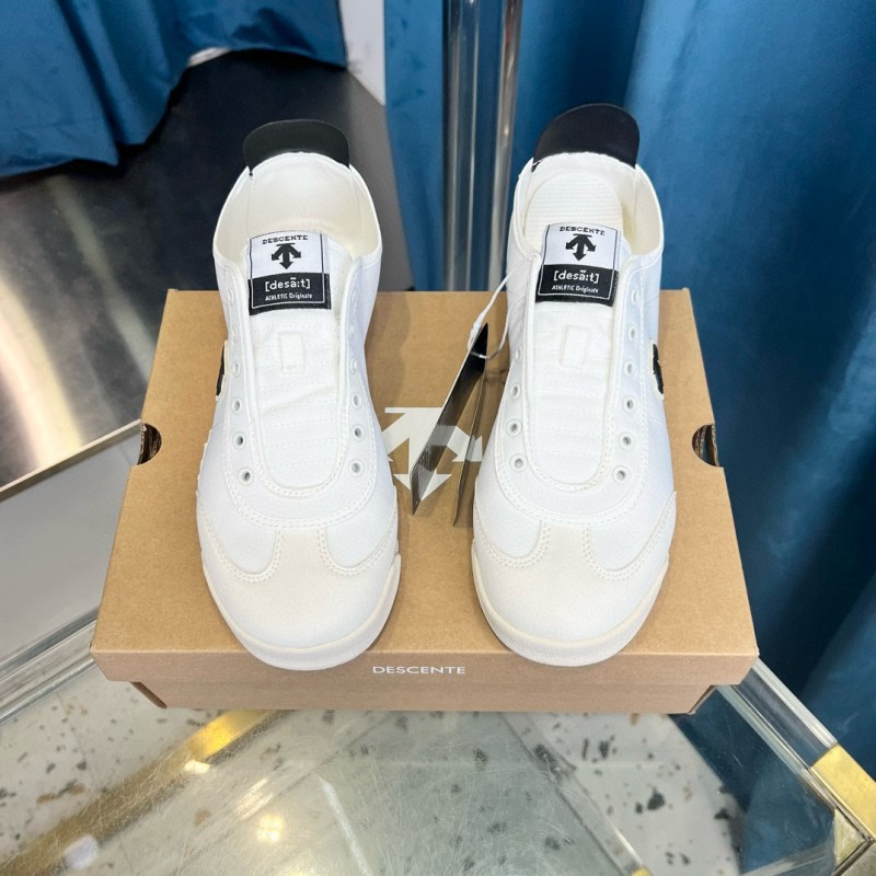2024 Unisex Descente White Canvas Plimsolls MJ00280