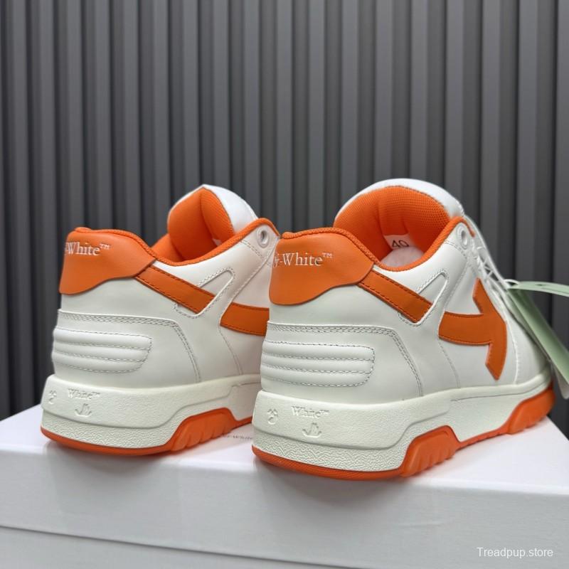 2025 Unisex Off-White White Orange Leather Sneakers MJ00320(W/M)