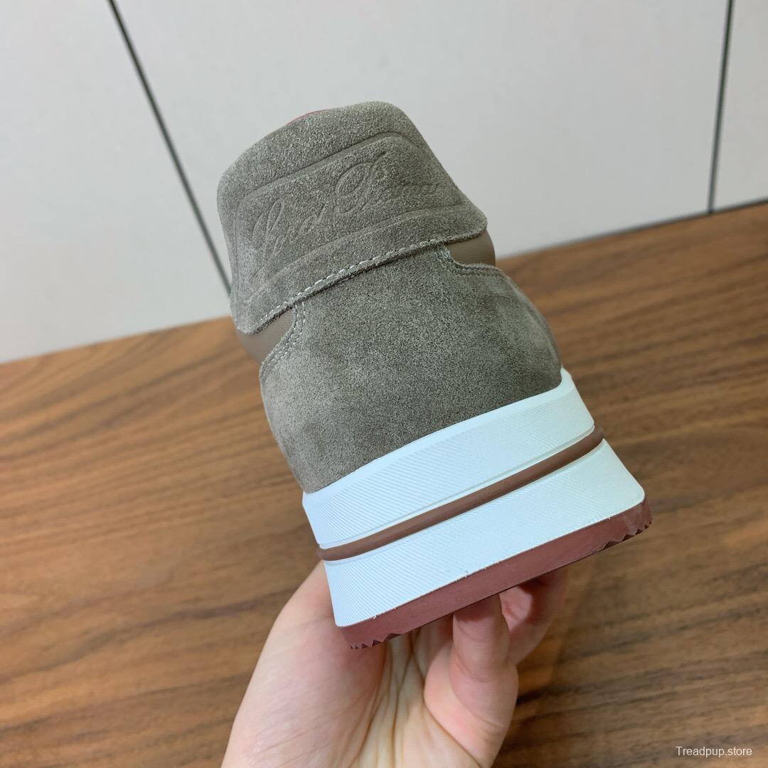 2025 Unisex LP Khaki Brown Suede Leather Sneakers LY