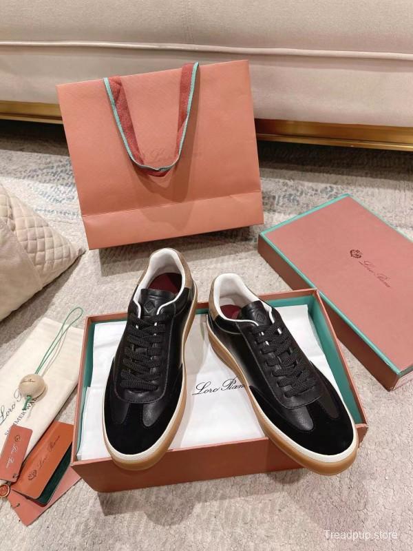 2025 Unisex Le Parmentier Black Suede Leather Sneakers Top Version LY00320(F)/LY00330(M)