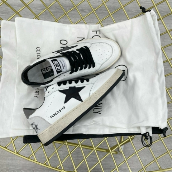 2024 Unisex GGDB White Black Leather Suede Low Top Sneakers MJ00260