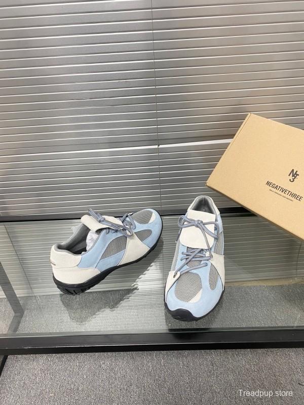 2025 Women Puma Light Blue White Oxford Leather Breathable Sneakers KFY00280