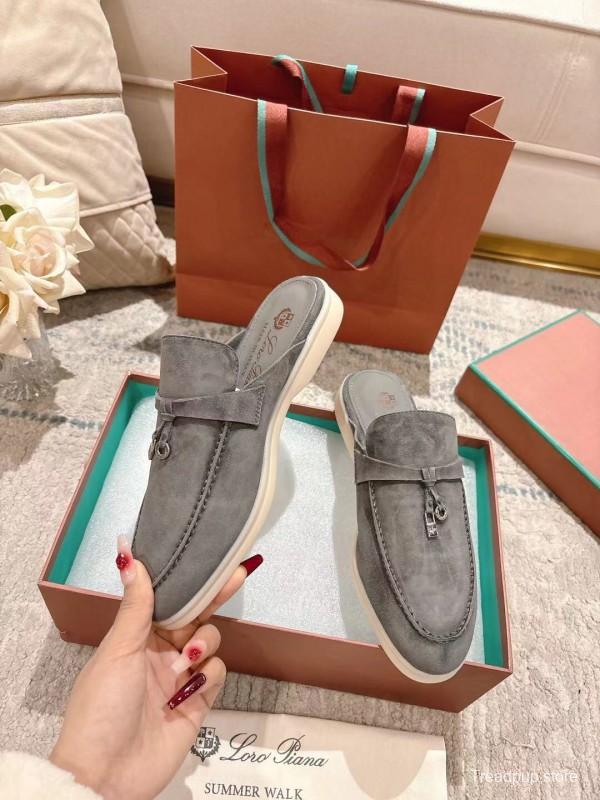 2025 Slippers LP Grey Suede Slippers