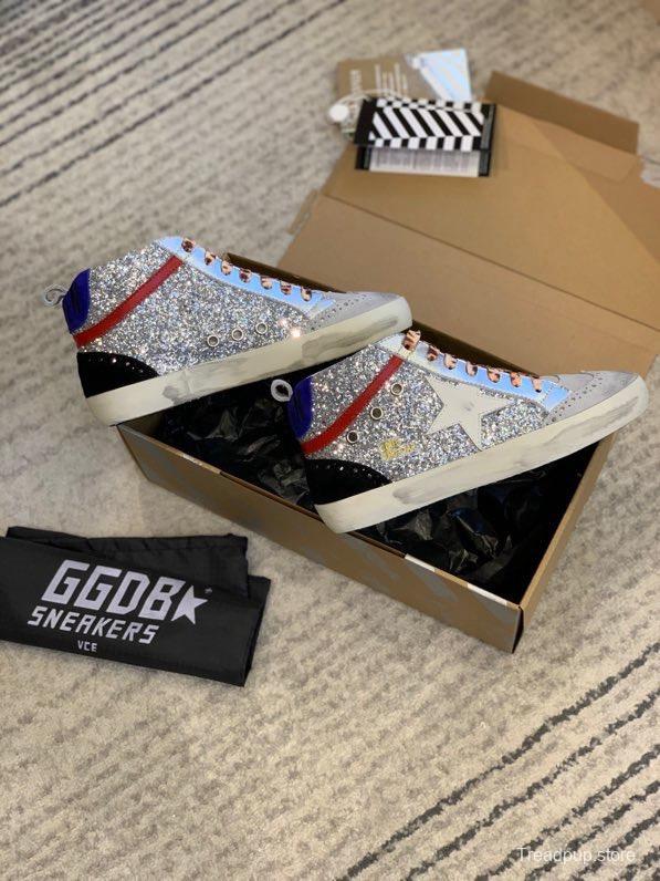 2024 Unisex GGDB Silver White Red Blue Leather Suede Sneakers MJ00300