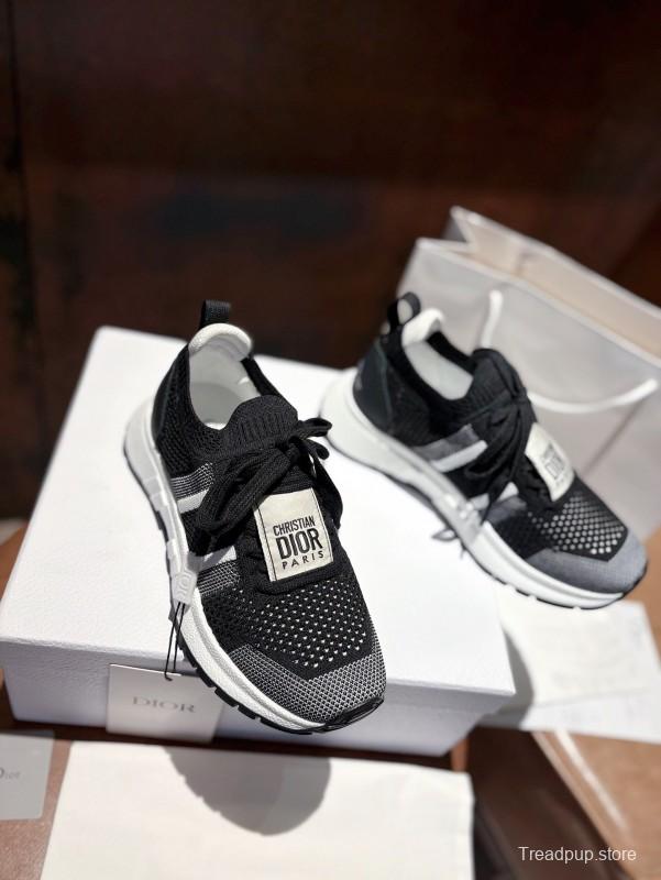 2025 Unisex Dior Black Grey Flyknit Sneaker LY00260