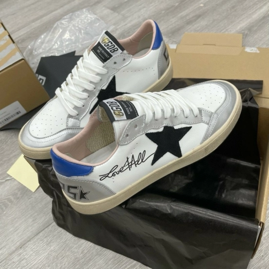 2024 Unisex GGDB White Grey Blue Leather Sneakers MJ00260