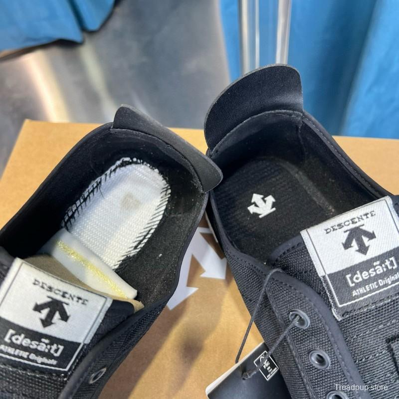 2024 Unisex Descente Black Canvas Plimsolls MJ00280