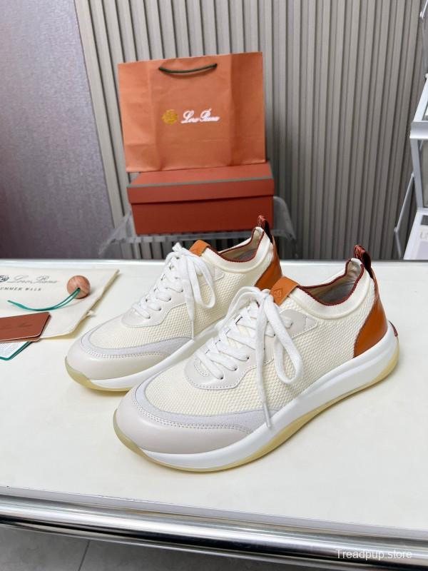 2024 Men LP White Beige Mesh Leather Sneakers