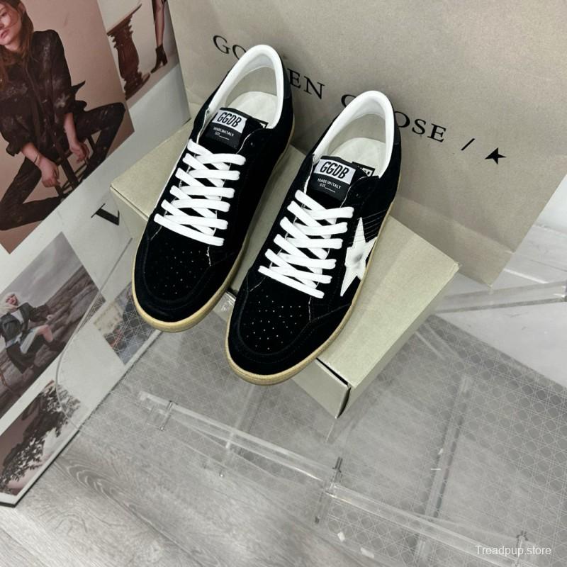 2024 Unisex GGDB Black White Suede Low Top Sneakers MJ00260