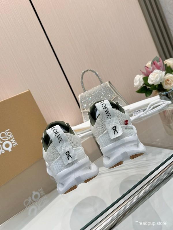 2025 Unisex Loewe White Mesh Sneakers Collaboration KFY00300