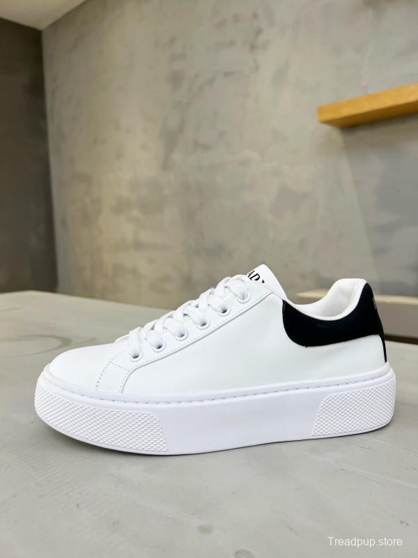 2024 Unisex Prada White Black Leather Sneakers MJ00310