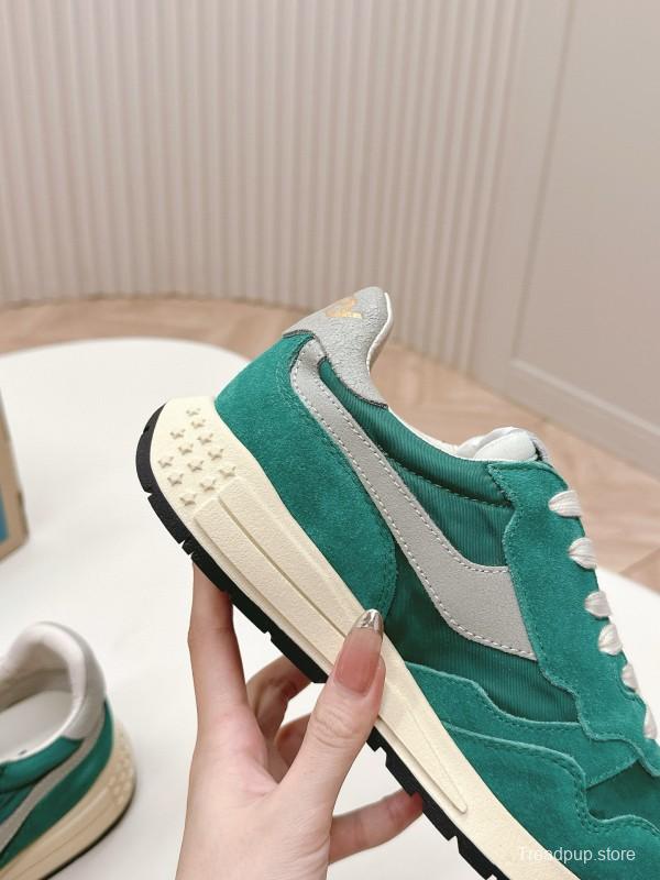 2024 Men Autry green beige suede mesh sneakers 