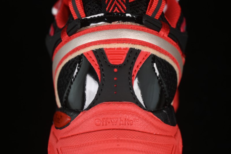 Off-White Be Right Low-Top Lifestyle Casual Shoes in Black Red