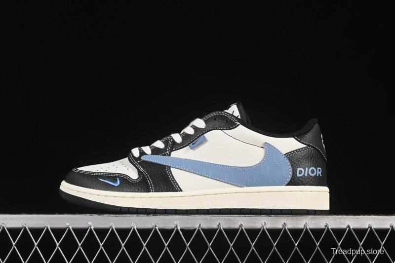 Nike Travis Scott x Fragment Design x Air Jordan 1 Low OG SP AJ1 Low Top Casual Sneakers - XZ5749-003