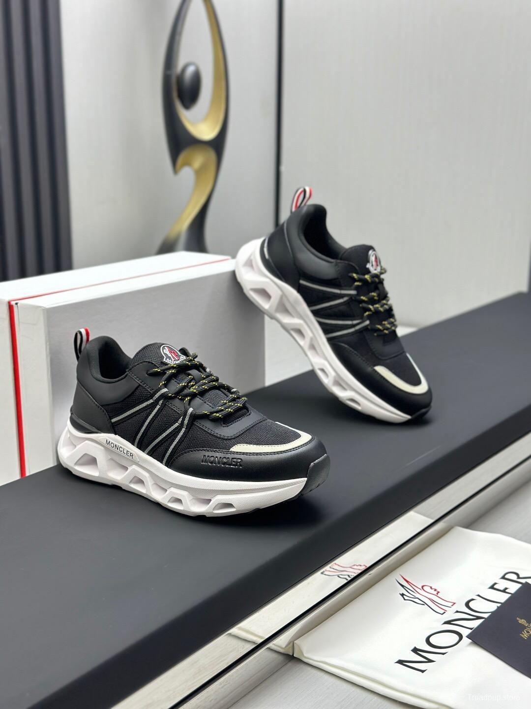 2025 Unisex Moncler Black Cordura Goretex Rubber Trailgrip GTX Trail Running Shoes KFY00390