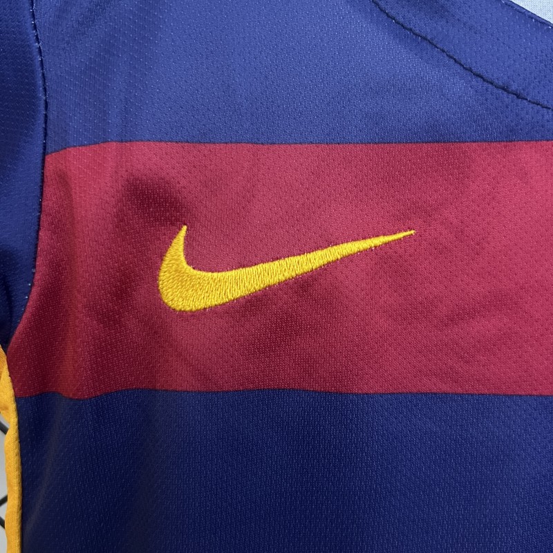 Retro 15/16 Kids Barcelona Home Size 16-28 Jersey