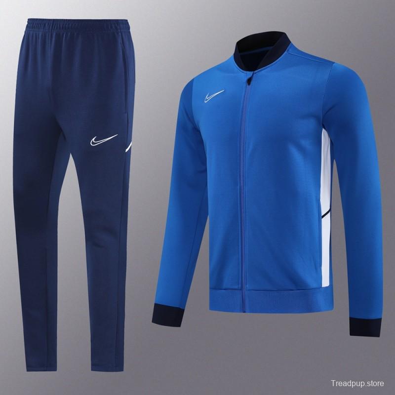 2025 Nike Blue Full Hoodie Zipper Jacket +Long Pants