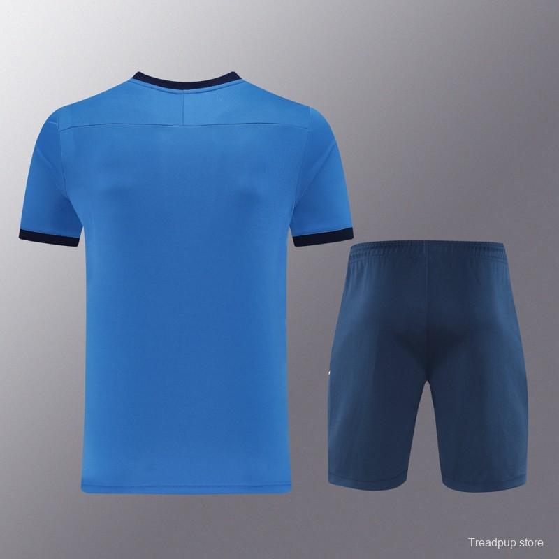 2025 Adidas Blue Short Sleeve Jersey+Shorts