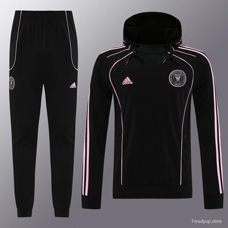 2025 Inter Miami Black Full Hoodie Zipper Jacket +Long Pants