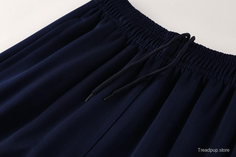 2025 Nike White/Navy Full Hoodie Zipper Jacket +Long Pants