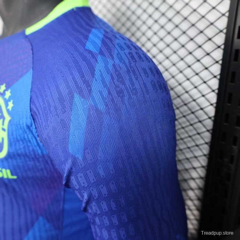Player Version 2025 Brazil Away Long Sleeve Jersey