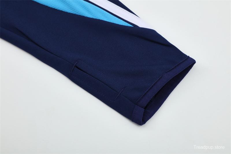 Retro 03/04 Real Madrid Royal Blue Half Zipper Jacket