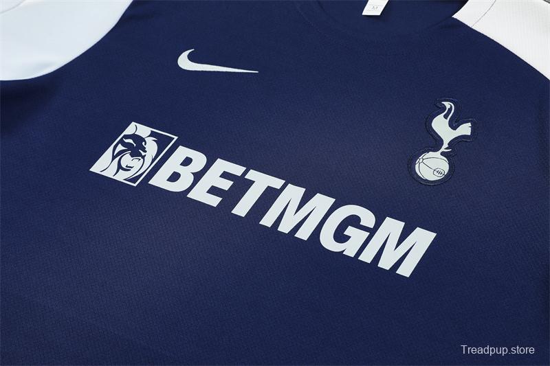 25/26 Tottenham Hotspur Royal Blue with XS Short Sleeve+Soccer Shorts