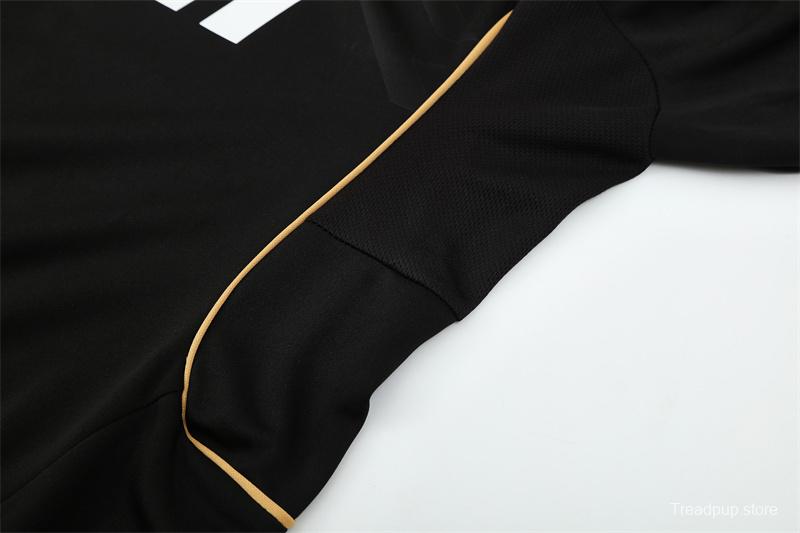 Retro 11/12 Real Madrid Black Half Zipper Jacket