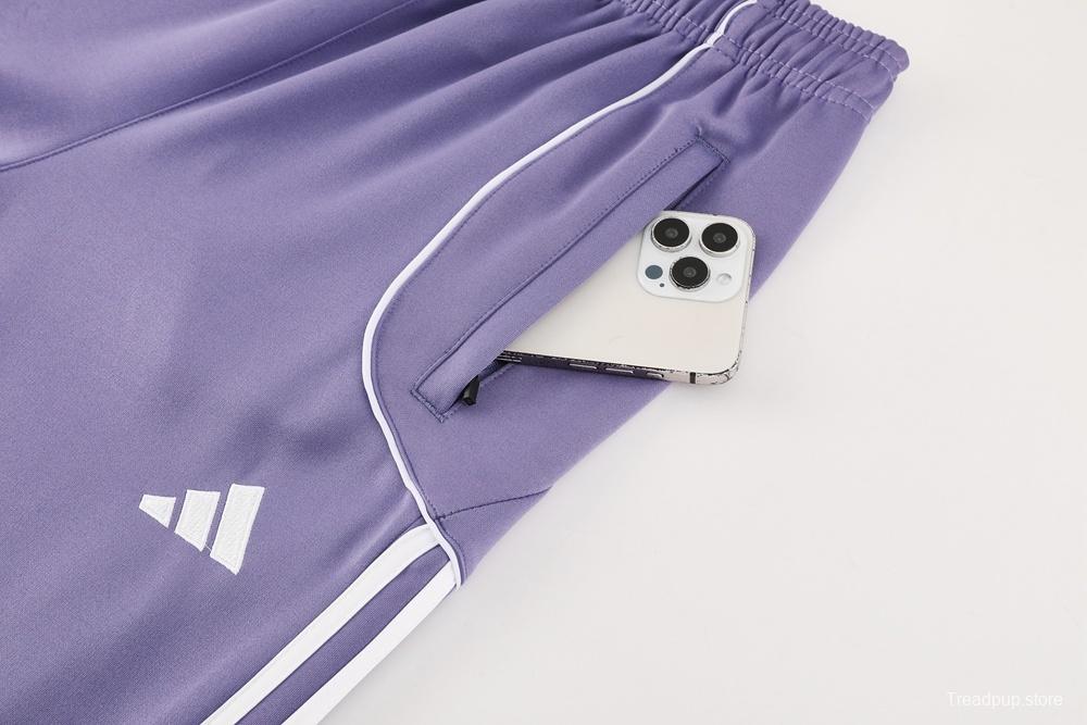 2025 Adidas Purple Full Zipper Jacket + Long Pants
