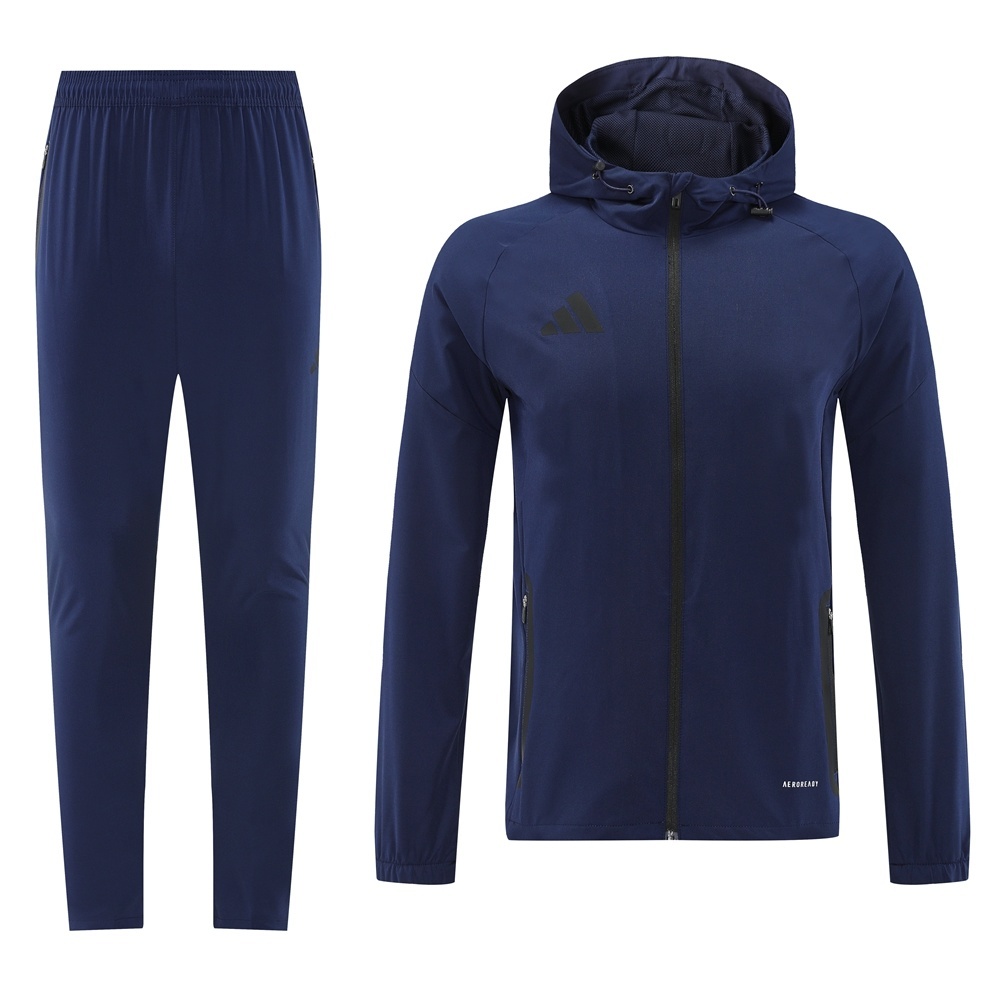 25/26 Adidas Navy Hoodie Full Zipper Jacket + Long Pants