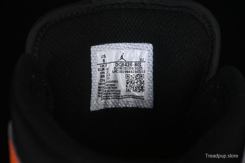 Nike Air Jordan 1 Mid AJ1 Black White Orange - DQ8426-801