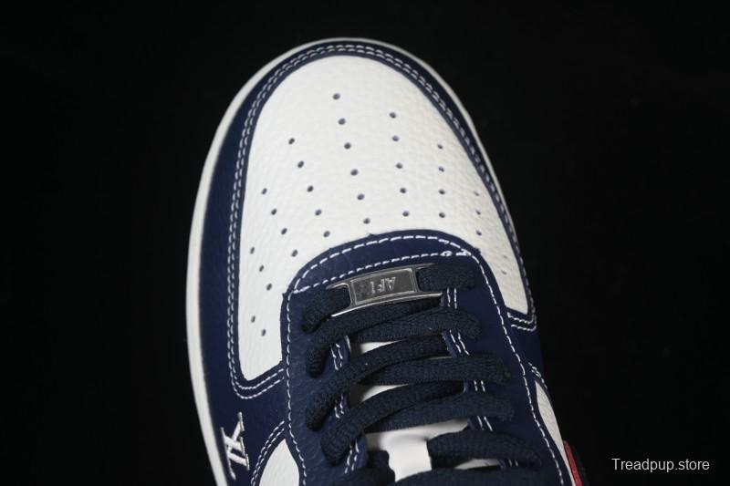 Nike Air Force 1 '07 Low Supreme Collaboration White Blue Wine Red Casual Sneakers - YF9511-801