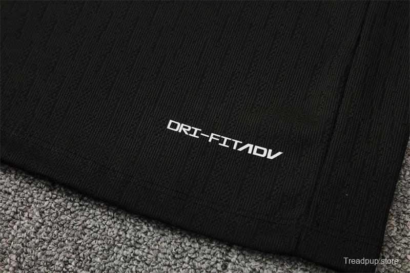 Player Version 25/26 France Black Half Zipper Jacket+Long Pants