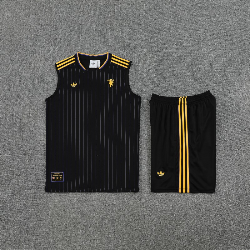 25/26 Manchester United Adidas Original Wine Vest Jersey+Shorts