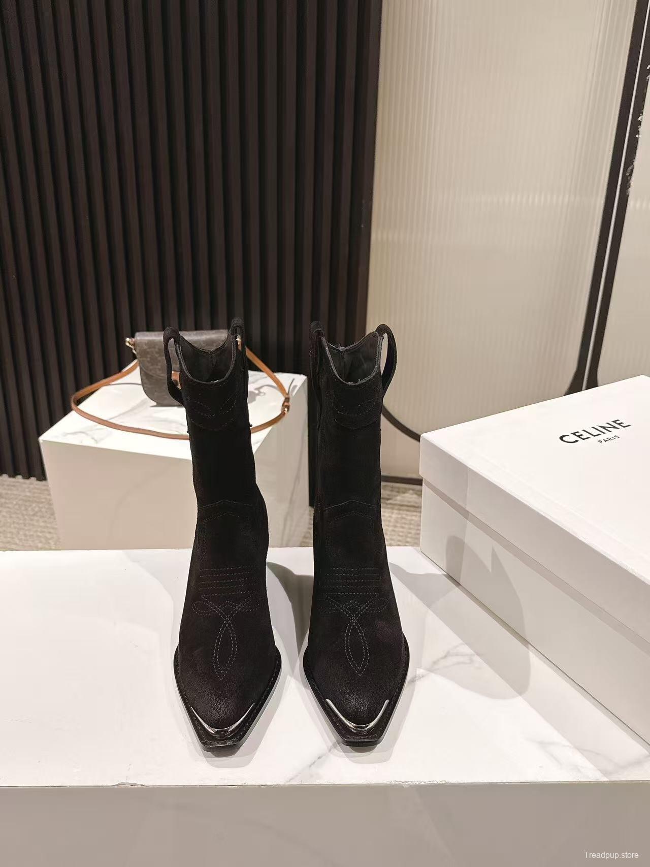CELINE 2025 SS Fashion Boots with Arch of Triumph Logo - LY00440