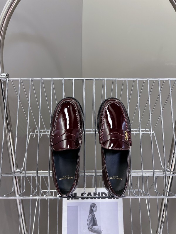 Saint Laurent 2025/SS Classic Loafer Leather Shoes - KFY00350