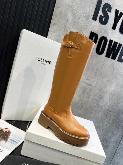 Celine 2025/SS Fall Winter Belt Buckle Long Boots - LY00420