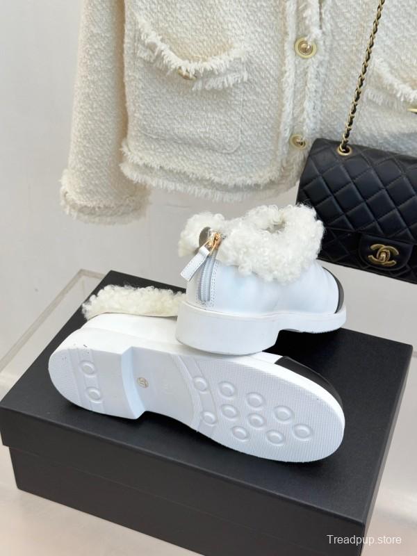 Chanel 25K Series Two-Tone CC Fur Snow Boots - KFY00270