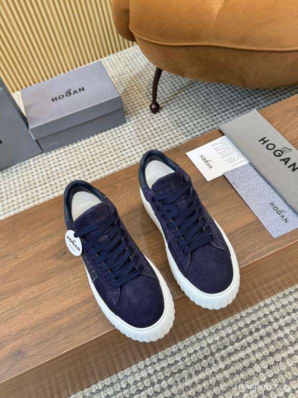 Hogan H-STRIPES Series Couple Thick Sole Biscuit Sneakers Urban Leisure Shoes - AS00310