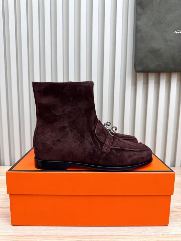 Hermes Kelly Buckle Ankle Boots - LY00390