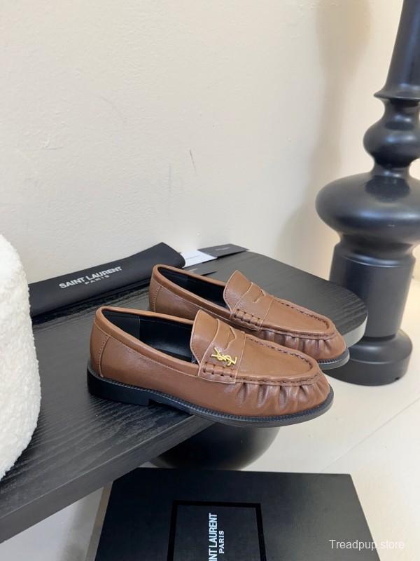 Saint Laurent Classic Loafer Leather Shoes - KFY00350