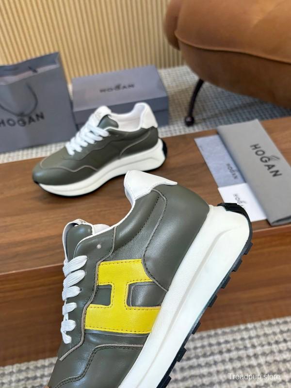 Hogan H-STRIPES Series Couple Thick Sole Dad Shoes Flying Boat Shoes Casual Sports Shoes - AS00350