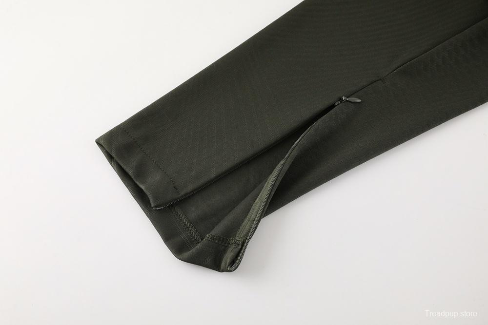 23/24 Barcelona Dark Green S-2XL Half Zipper Jacket+Long Pants