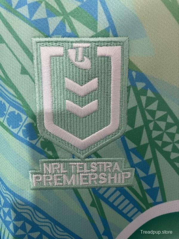 25/26 New Zealand Warriors Green with Māori Tribal Patterns Heritage Jersey