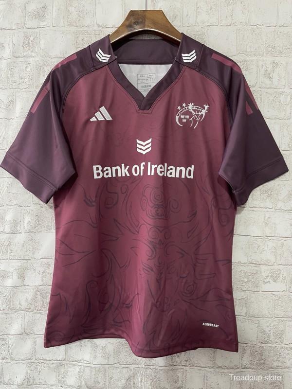 25/26 Munster Burgundy with Celtic Knotwork Pattern Jersey